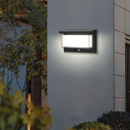 Brilagi - LED Solar-Wandleuchte mit Sensor SUN LUME LED/10W/3,7V 4000 mAh IP44