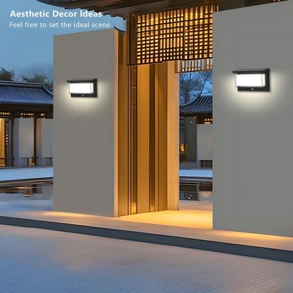 Brilagi - LED Solar-Wandleuchte mit Sensor SUN LUME LED/10W/3,7V 4000 mAh IP44