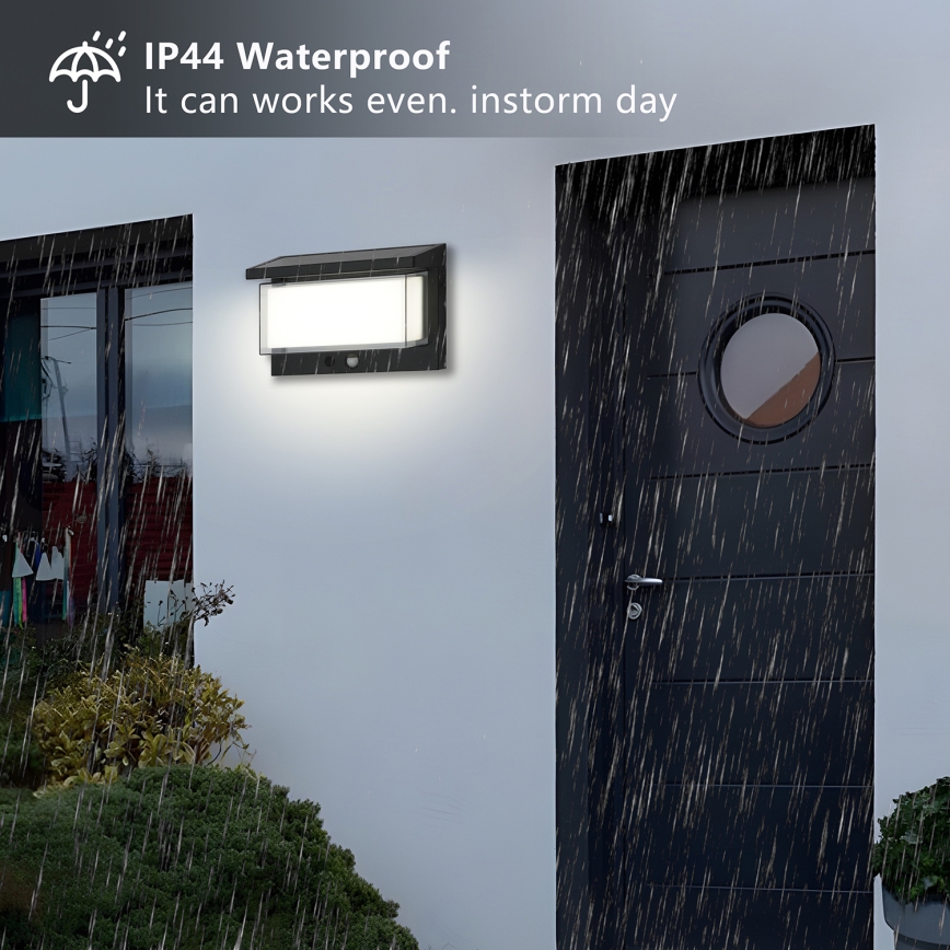 Brilagi - LED Solar-Wandleuchte mit Sensor SUN LUME LED/10W/3,7V 4000 mAh IP44