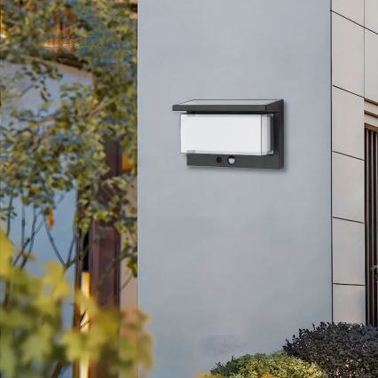 Brilagi - LED Solar-Wandleuchte mit Sensor SUN LUME LED/10W/3,7V 4000 mAh IP44