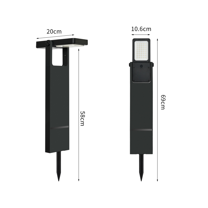 Brilagi - LED Solarleuchte SUN SPIKE LED/4W/3,7V 2200 mAh IP44