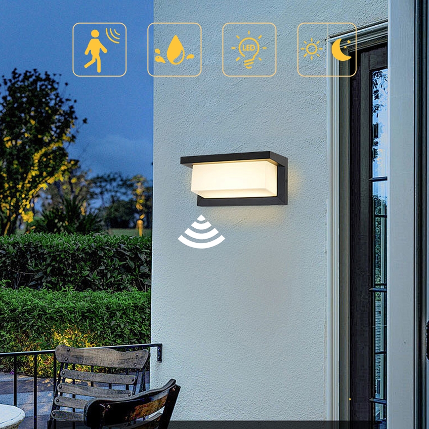 Brilagi - LED-Solarwandleuchte mit Sensor BRICKY LED/5W/6V IP65