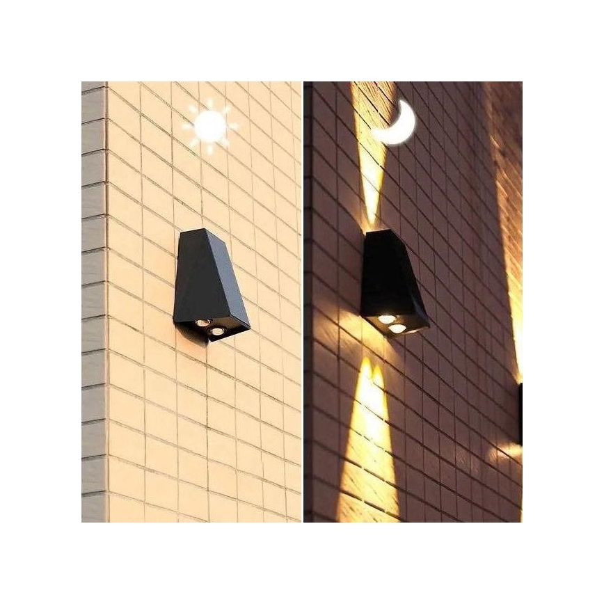 Brilagi - LED-Solarwandleuchte PYRAMID LED/2W/3,2V 1300 mAh IP54
