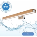 Brilagi - LED-Spiegelbeleuchtung für Badezimmer WOODY MIRROR LED/12W/230V 60 cm IP44 Eiche/glänzendes Chrom
