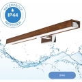 Brilagi - LED-Spiegelbeleuchtung für Badezimmer WOODY MIRROR LED/12W/230V 60 cm IP44 Eiche Kirsche/glänzendes Chrom