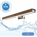 Brilagi - LED-Spiegelbeleuchtung für Badezimmer WOODY MIRROR LED/12W/230V 60 cm IP44 Eiche Walnuss/glänzendes Chrom
