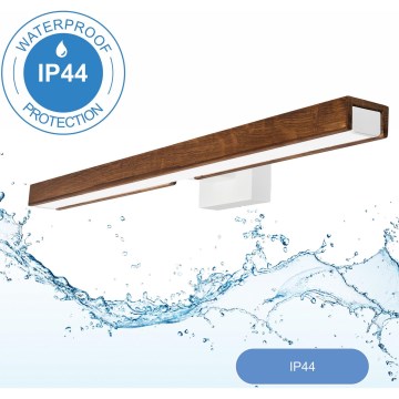 Brilagi - LED-Spiegelbeleuchtung für Badezimmer WOODY MIRROR LED/12W/230V 60 cm IP44 Eiche/weiß