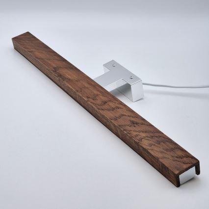 Brilagi - LED-Spiegelbeleuchtung für Badezimmer WOODY MIRROR LED/12W/230V 60 cm IP44 Eiche Kirsche/glänzendes Chrom