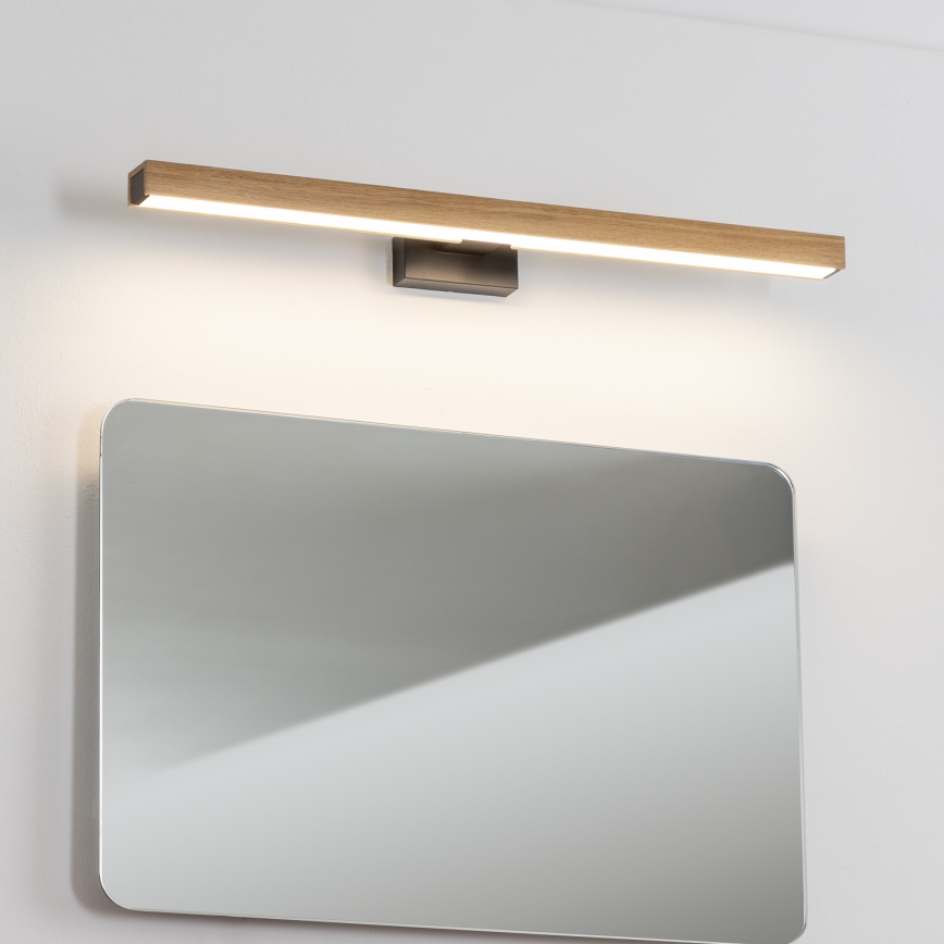 Brilagi - LED-Spiegelbeleuchtung für Badezimmer WOODY MIRROR LED/12W/230V 60 cm IP44 Eiche/schwarz