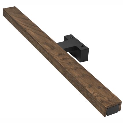 Brilagi - LED-Spiegelbeleuchtung für Badezimmer WOODY MIRROR LED/12W/230V 60 cm IP44 Eiche Walnuss/schwarz