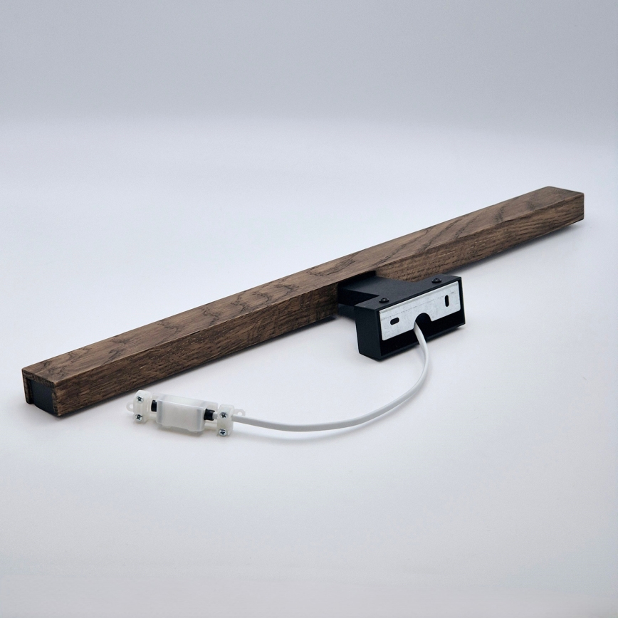Brilagi - LED-Spiegelbeleuchtung für Badezimmer WOODY MIRROR LED/12W/230V 60 cm IP44 Eiche Walnuss/schwarz
