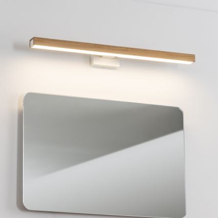 Brilagi - LED-Spiegelbeleuchtung für Badezimmer WOODY MIRROR LED/12W/230V 60 cm IP44 Eiche/weiß