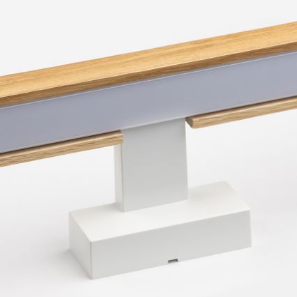 Brilagi - LED-Spiegelbeleuchtung für Badezimmer WOODY MIRROR LED/12W/230V 60 cm IP44 Eiche/weiß
