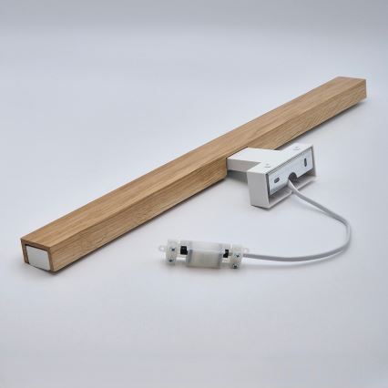 Brilagi - LED-Spiegelbeleuchtung für Badezimmer WOODY MIRROR LED/12W/230V 60 cm IP44 Eiche/weiß