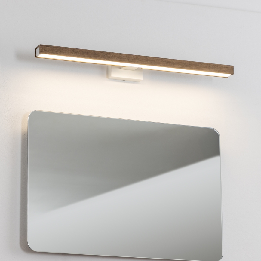Brilagi - LED-Spiegelbeleuchtung für Badezimmer WOODY MIRROR LED/12W/230V 60 cm IP44 Eiche Walnuss/weiß
