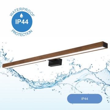 Brilagi - LED-Spiegelbeleuchtung für Badezimmer WOODY MIRROR LED/15W/230V 90 cm IP44 Eiche Kirsche/schwarz
