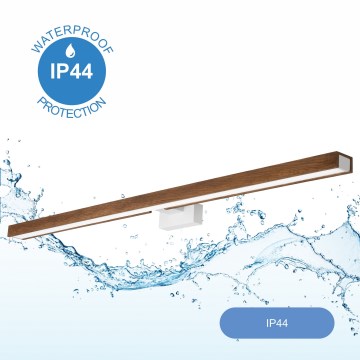Brilagi - LED-Spiegelbeleuchtung für Badezimmer WOODY MIRROR LED/15W/230V 90 cm IP44 Eiche Kirsche/weiß