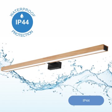 Brilagi - LED-Spiegelbeleuchtung für Badezimmer WOODY MIRROR LED/15W/230V 90 cm IP44 Eiche/schwarz