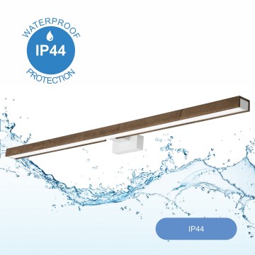 Brilagi - LED-Spiegelbeleuchtung für Badezimmer WOODY MIRROR LED/15W/230V 90 cm IP44 Eiche Walnuss/weiß
