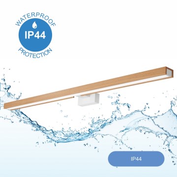 Brilagi - LED-Spiegelbeleuchtung für Badezimmer WOODY MIRROR LED/15W/230V 90 cm IP44 Eiche/weiß