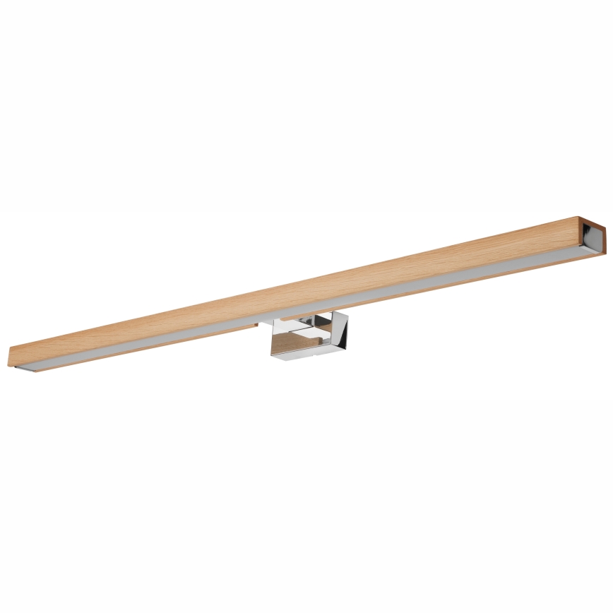 Brilagi - LED-Spiegelbeleuchtung für Badezimmer WOODY MIRROR LED/15W/230V IP44 Eiche/glänzendes Chrom