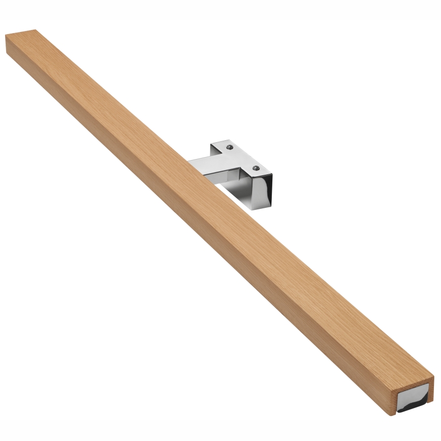 Brilagi - LED-Spiegelbeleuchtung für Badezimmer WOODY MIRROR LED/15W/230V IP44 Eiche/glänzendes Chrom