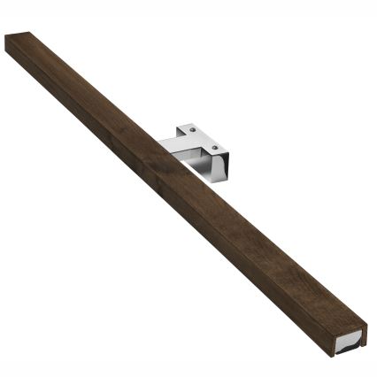 Brilagi - LED-Spiegelbeleuchtung für Badezimmer WOODY MIRROR LED/15W/230V 90 cm IP44 Eiche Walnuss/glänzendes Chrom