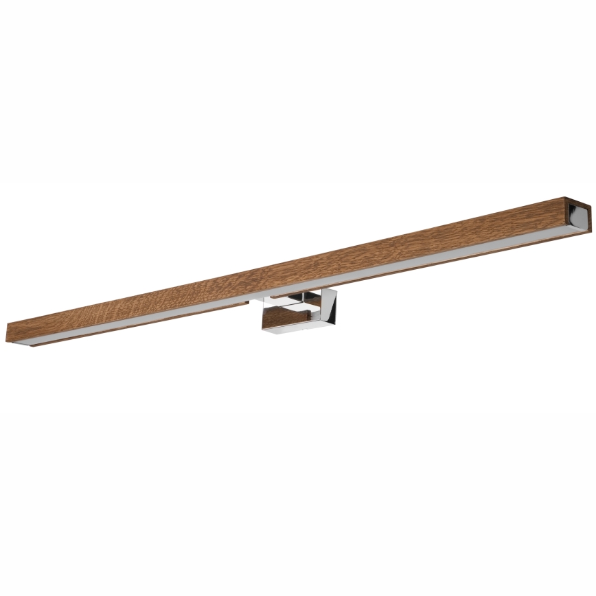Brilagi - LED-Spiegelbeleuchtung für Badezimmer WOODY MIRROR LED/15W/230V 90 cm IP44 Eiche Kirsche/glänzendes Chrom
