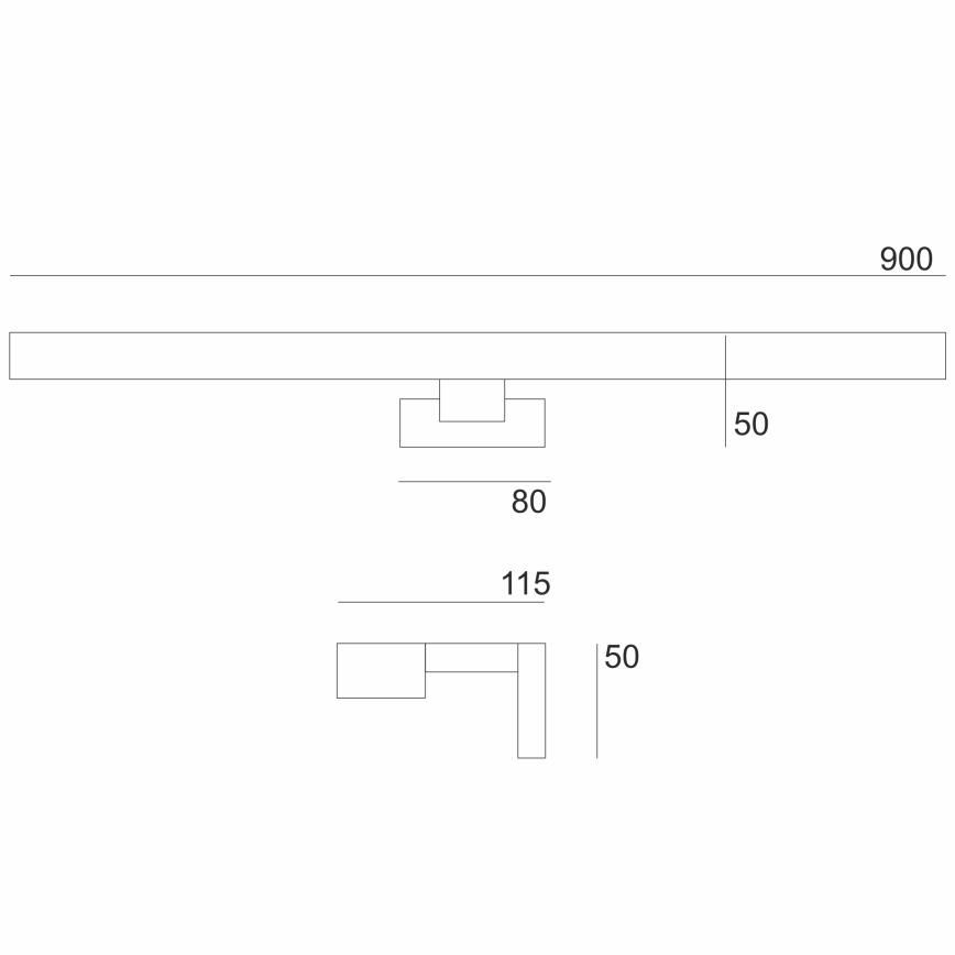 Brilagi - LED-Spiegelbeleuchtung für Badezimmer WOODY MIRROR LED/15W/230V 90 cm IP44 Eiche Kirsche/glänzendes Chrom