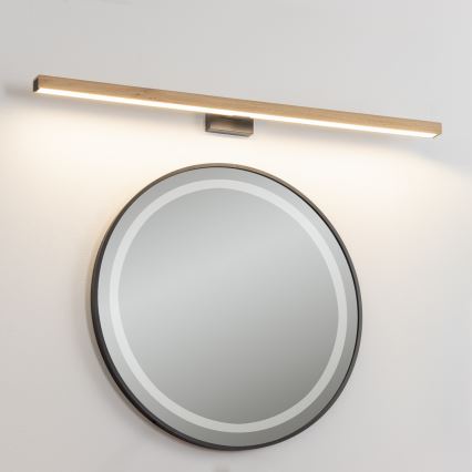 Brilagi - LED-Spiegelbeleuchtung für Badezimmer WOODY MIRROR LED/15W/230V 90 cm IP44 Eiche/schwarz