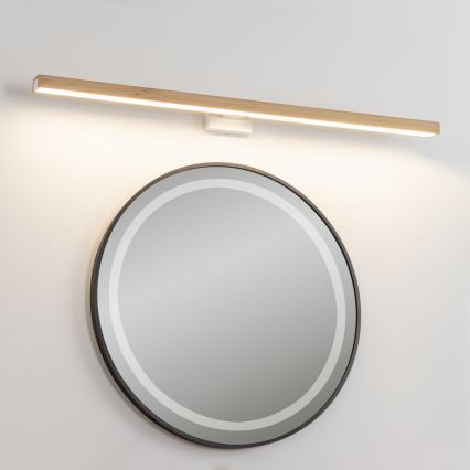 Brilagi - LED-Spiegelbeleuchtung für Badezimmer WOODY MIRROR LED/15W/230V 90 cm IP44 Eiche/weiß