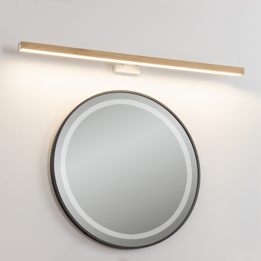 Brilagi - LED-Spiegelbeleuchtung für Badezimmer WOODY MIRROR LED/15W/230V 90 cm IP44 Eiche/weiß