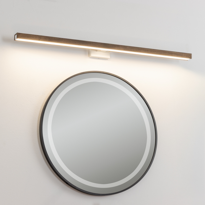 Brilagi - LED-Spiegelbeleuchtung für Badezimmer WOODY MIRROR LED/15W/230V 90 cm IP44 Eiche Walnuss/weiß
