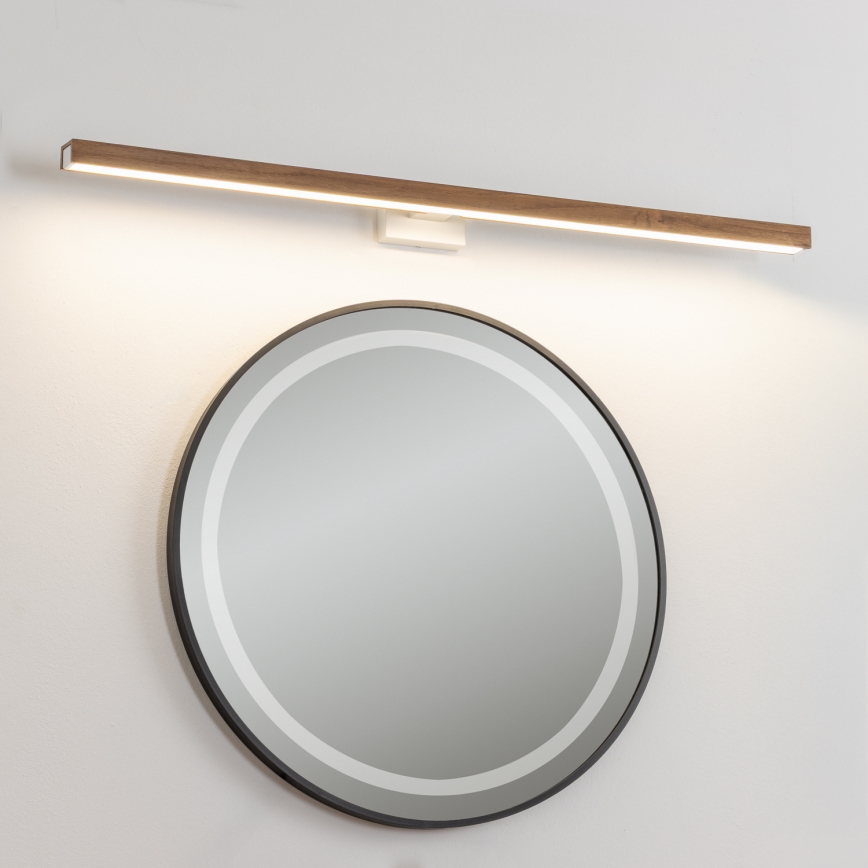 Brilagi - LED-Spiegelbeleuchtung für Badezimmer WOODY MIRROR LED/15W/230V 90 cm IP44 Eiche Kirsche/weiß