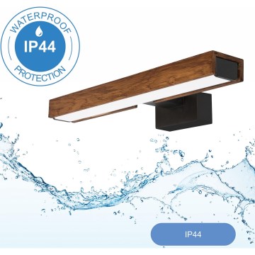 Brilagi - LED-Spiegelbeleuchtung für Badezimmer WOODY MIRROR LED/8W/230V 40 cm IP44 Eiche Kirsche/schwarz