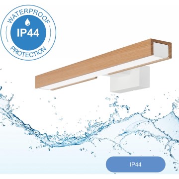 Brilagi - LED-Spiegelbeleuchtung für Badezimmer WOODY MIRROR LED/8W/230V 40 cm IP44 Eiche/weiß