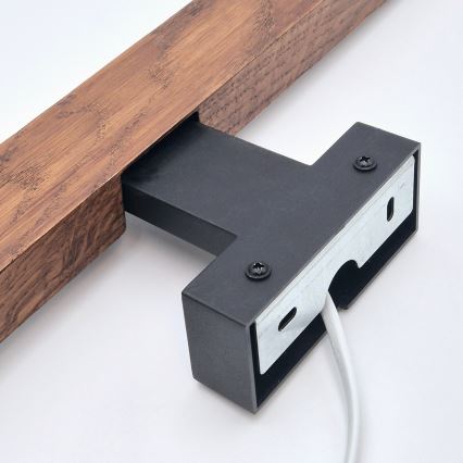 Brilagi - LED-Spiegelbeleuchtung für Badezimmer WOODY MIRROR LED/8W/230V 40 cm IP44 Eiche Kirsche/schwarz