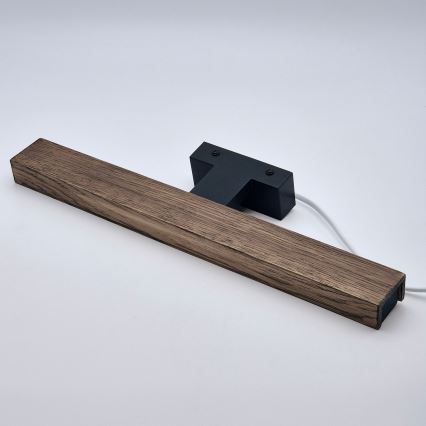 Brilagi - LED-Spiegelbeleuchtung für Badezimmer WOODY MIRROR LED/8W/230V 40 cm IP44 Eiche Walnuss/schwarz