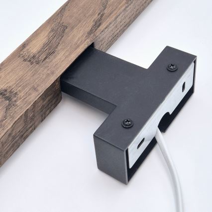 Brilagi - LED-Spiegelbeleuchtung für Badezimmer WOODY MIRROR LED/8W/230V 40 cm IP44 Eiche Walnuss/schwarz