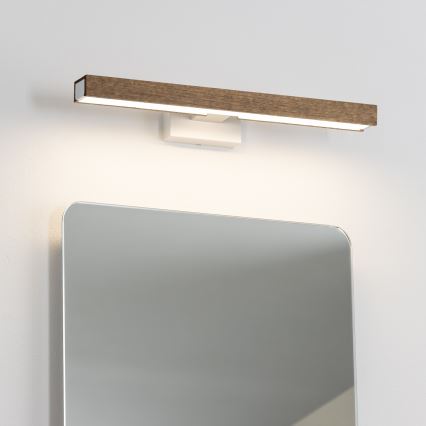 Brilagi - LED-Spiegelbeleuchtung für Badezimmer WOODY MIRROR LED/8W/230V 40 cm IP44 Eiche Walnuss/weiß