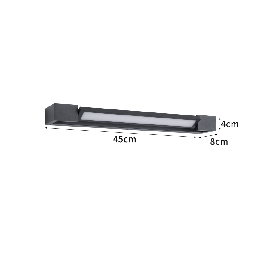 Brilagi - LED-Badezimmer-Spiegelleuchte AQUA LINE LED/12W/230V 45 cm IP44 schwarz CRI 90
