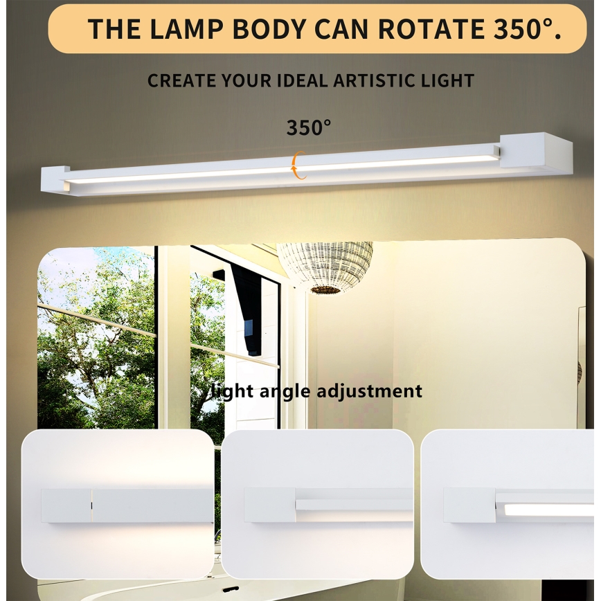 Brilagi - LED-Badezimmer-Spiegelbeleuchtung AQUA LINE LED/24W/230V 90 cm IP44 weiß CRI 90