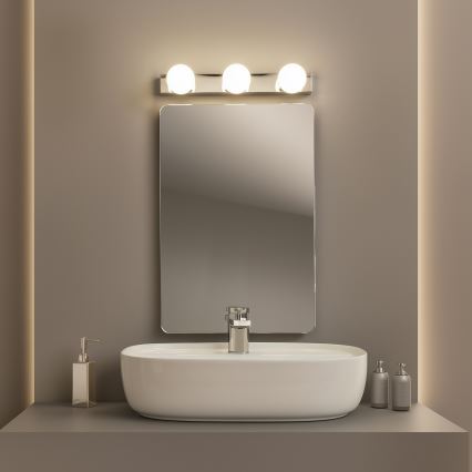 Brilagi - LED-Spiegelleuchte für Badezimmer HOLLYWOOD 3xLED/3W/230V 39 cm IP44 Hochglanzchrom