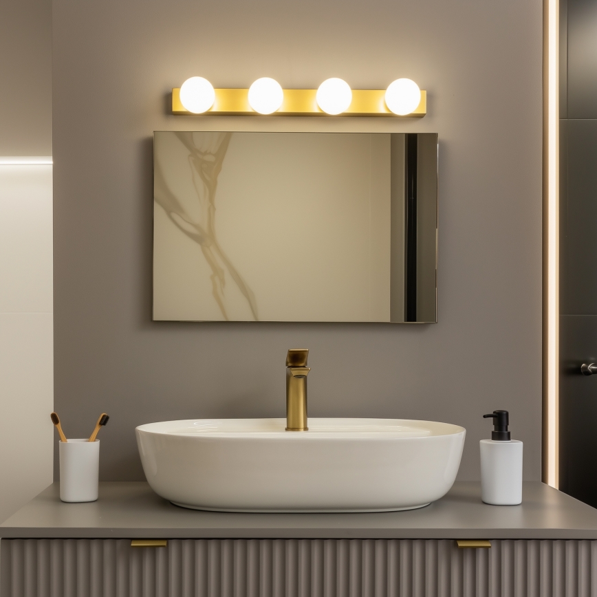 Brilagi - LED Badezimmer-Spiegelleuchte HOLLYWOOD 4xLED/3W/230V 53 cm IP44 gold