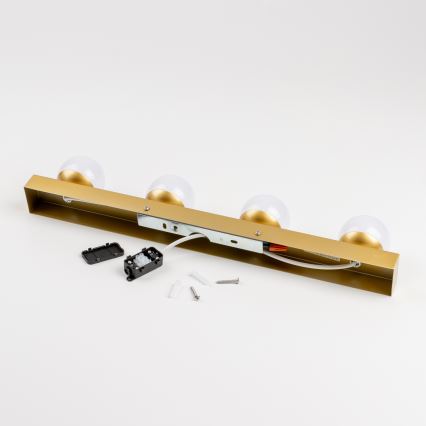 Brilagi - LED Badezimmer-Spiegelleuchte HOLLYWOOD 4xLED/3W/230V 53 cm IP44 gold