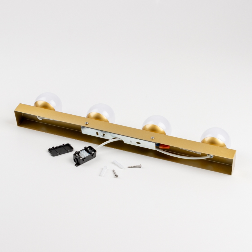 Brilagi - LED Badezimmer-Spiegelleuchte HOLLYWOOD 4xLED/3W/230V 53 cm IP44 gold