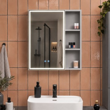 BRILAGI - LED-Spiegelschrank mit Beleuchtung NOTO SINGLE 60x65 cm