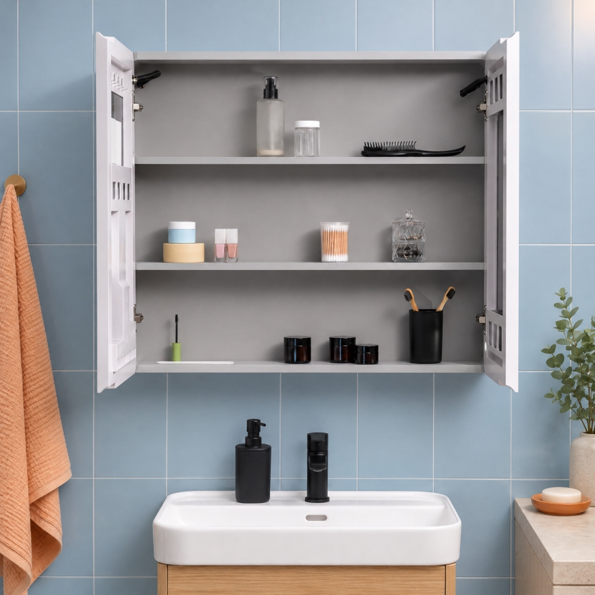 BRILAGI - LED-Spiegelschrank mit integrierter Beleuchtung NOTO DOUBLE 78x65 cm