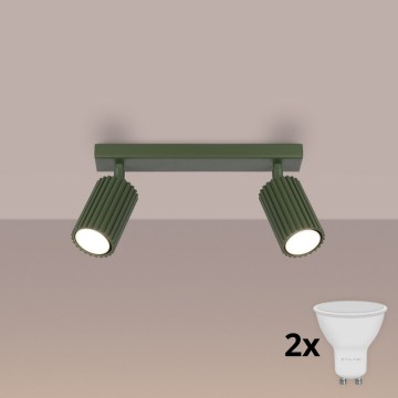 Brilagi - LED-Spot CRESTO 2xGU10/10W/230V grün