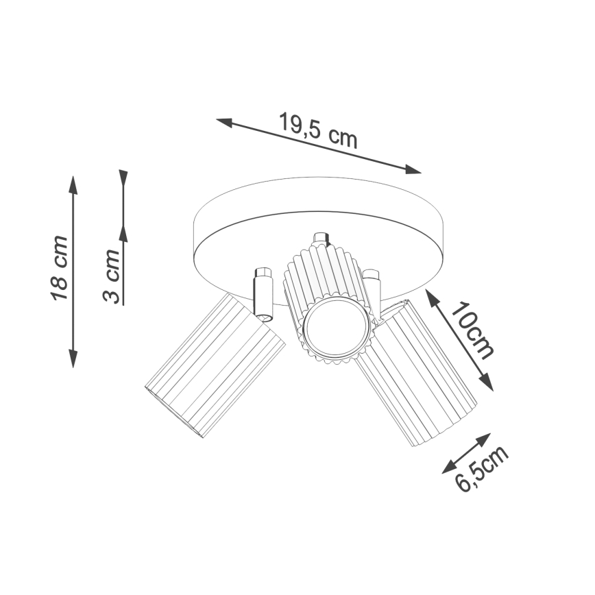Brilagi - LED-Spot CRESTO 3xGU10/10W/230V türkis